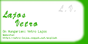 lajos vetro business card
